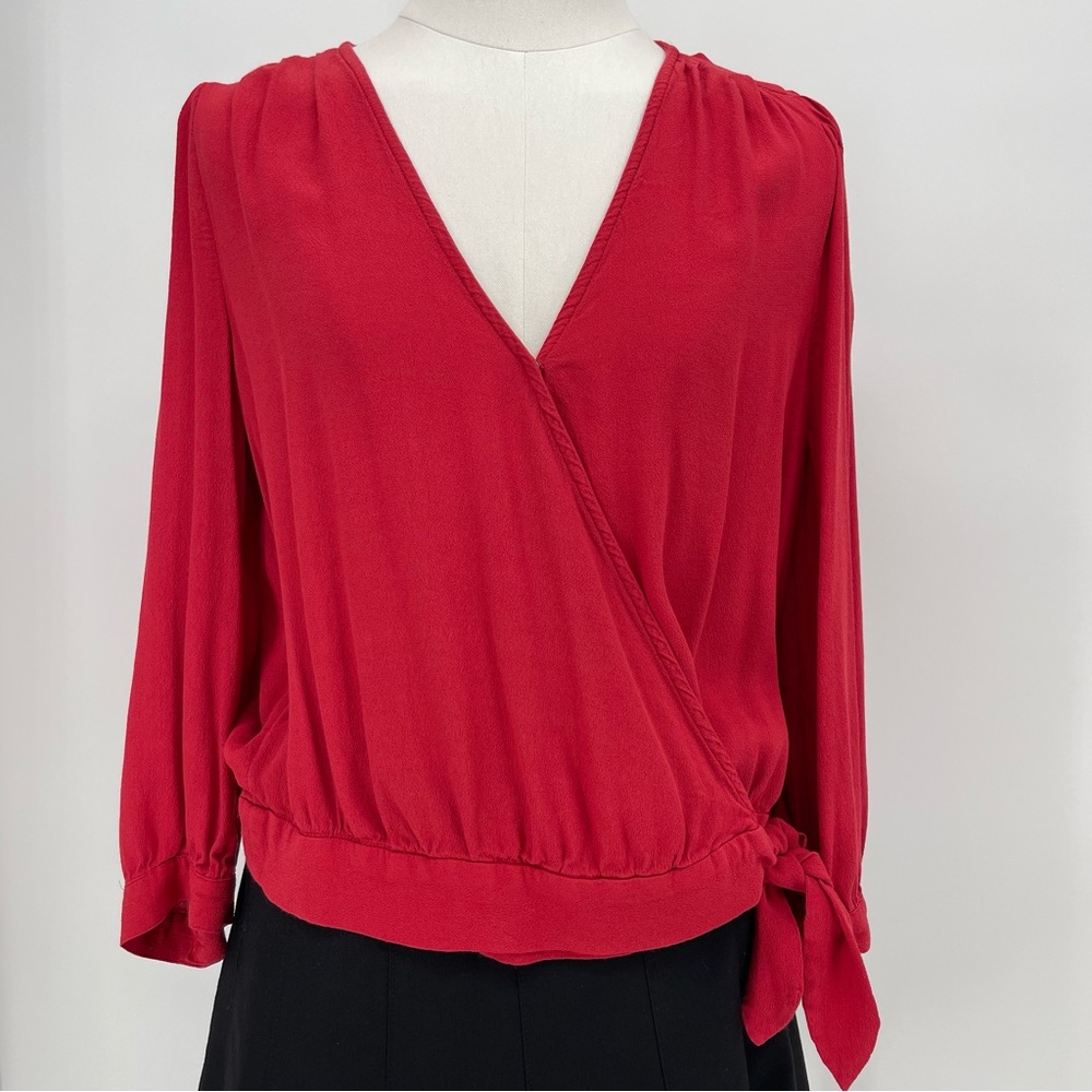 MADEWELL V-Neck Wrap Blouse Capsule Sophisticated Flirty Quiet Luxury Versatile